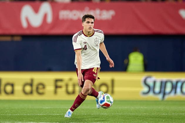 March 27, 2026, Villarreal, Barcelona, Spain: Pau Cubarsi of Spain in action during the International Friendly, Länderspiel, Nationalmannschaft match between Spain v Serbia at the Estadio de la Ceramica on March 27, 2026 in Villareal Spain Villarreal Spain - ZUMAr232 20260327_zsp_r232_136 Copyright: xDavidxRamirezx