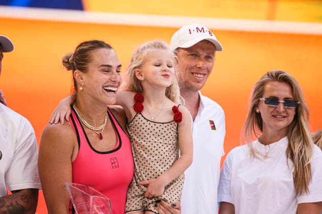 Miami Open Presented by Itau 2026 - March 27 Miami, Florida - March 27: Aryna Sabalenka celebrates with trophy after winning the Women™s Singles Final during the Women™s Singles Final match between Aryna Sabalenka and Coco Gauff of USA on day 12 of the Miami Open at Hard Rock Stadium on March 27, 2026 in Miami, Florida, United States. Copyright: xLatinxSportxImagesx