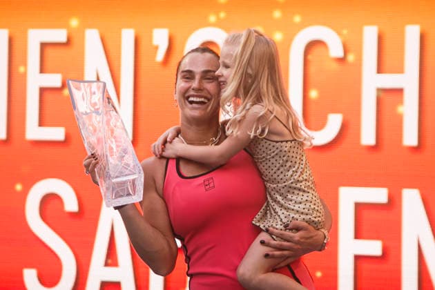 Miami Open Presented by Itau 2026 - March 27 Miami, Florida - March 27: Aryna Sabalenka celebrates with trophy after winning the Women™s Singles Final during the Women™s Singles Final match between Aryna Sabalenka and Coco Gauff of USA on day 12 of the Miami Open at Hard Rock Stadium on March 27, 2026 in Miami, Florida, United States. Copyright: xLatinxSportxImagesx