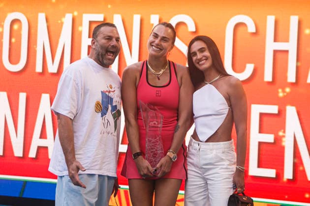 Miami Open Presented by Itau 2026 - March 27 Miami, Florida - March 27: Aryna Sabalenka celebrates with trophy after winning the Women™s Singles Final during the Women™s Singles Final match between Aryna Sabalenka and Coco Gauff of USA on day 12 of the Miami Open at Hard Rock Stadium on March 27, 2026 in Miami, Florida, United States. Copyright: xLatinxSportxImagesx