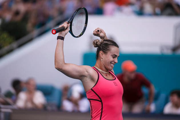 Miami Open Presented by Itau 2026 - March 27 Miami, Florida - March 27: play, react and celebrate during the Women™s Singles Final match between Aryna Sabalenka and Coco Gauff of USA on day 12 of the Miami Open at Hard Rock Stadium on March 27, 2026 in Miami, Florida, United States. Copyright: xLatinxSportxImagesx