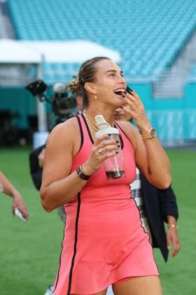 MIAMI GARDENS, FL - MARCH 28: Aryna Sabalenka of Belarus defeats Coco Gauff of the United States during the women s singles final match of the Miami Open on March 28, 2026, at Hard Rock Stadium in Miami Gardens, Florida People: Aryna Sabalenka Copyright: xhoo-me.com MediaPunchx