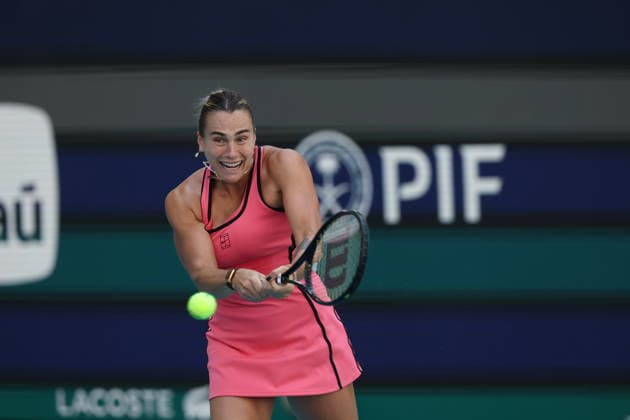 MIAMI GARDENS, FL - MARCH 28: Aryna Sabalenka of Belarus defeats Coco Gauff of the United States during the women s singles final match of the Miami Open on March 28, 2026, at Hard Rock Stadium in Miami Gardens, Florida People: Aryna Sabalenka Copyright: xhoo-me.com MediaPunchx