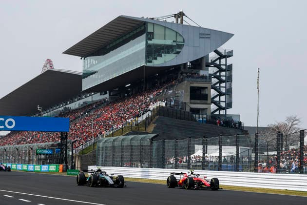 F1 - JAPANESE GRAND PRIX 2026 44 HAMILTON Lewis (gbr), Scuderia Ferrari SF-26, action,12 KIMI ANTONELLI Andrea (ita), Mercedes AMG F1 Team W17, action during the Formula 1 Japanese Grand Prix 2026, 3rd round of the 2026 Formula One World Championship, WM, Weltmeisterschaft from March 27 to 29, 2026 on the Suzuka Circuit, in Suzuka, Japan - SuzukaJapan Copyright: xDPPIx