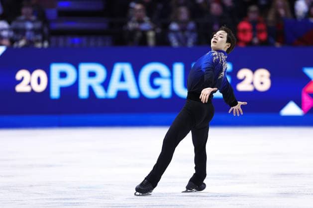 Figure skating, Eiskunstlauf World championships in Prague Yuma Kagiyama of Japan performs in the men s free program at the world figure skating championships in Prague on March 28, 2026.  A14AA0005424763P