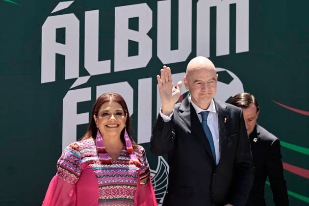 March 28, 2026, Mexico City, Cdmx, Mexico: The Yancuic Museum, located in the Iztapalapa district of Mexico City, is hosting the Epic Album exhibition, which brings together historical artifacts from the Mexican men s and women s national teams, as well as from Portugal and Croatia. The exhibition includes trophies, soccer cleats, balls, and other items. The entire exhibition opened prior to the match between Mexico and Portugal at the newly reopened Banorte Stadium in the south of the city. The event was inaugurated by FIFA President GIAN INFANTINO, Mexico City Mayor CLARA BRUGADA, Televisa owner EMILIO AZCARRAGA, Mexican Football Federation (FEMEXFUT) President MIKEL ARRIOLA, players from the Mexican Women s national team, Nationalteam that participated in the 1971 World Cup, and other attendees. Mexico City Mexico - ZUMAp204 20260328_zip_p204_003 Copyright: xJosuexPerezx