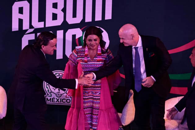 March 28, 2026, Mexico City, Cdmx, Mexico: The Yancuic Museum, located in the Iztapalapa district of Mexico City, is hosting the Epic Album exhibition, which brings together historical artifacts from the Mexican men s and women s national teams, as well as from Portugal and Croatia. The exhibition includes trophies, soccer cleats, balls, and other items. The entire exhibition opened prior to the match between Mexico and Portugal at the newly reopened Banorte Stadium in the south of the city. The event was inaugurated by FIFA President GIAN INFANTINO, Mexico City Mayor CLARA BRUGADA, Televisa owner EMILIO AZCARRAGA, Mexican Football Federation (FEMEXFUT) President MIKEL ARRIOLA, players from the Mexican Women s national team, Nationalteam that participated in the 1971 World Cup, and other attendees. Mexico City Mexico - ZUMAp204 20260328_zip_p204_021 Copyright: xJosuexPerezx