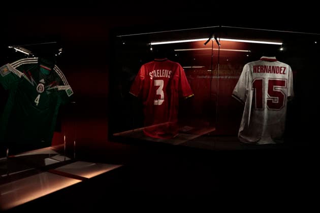 March 28, 2026, Mexico City, Cdmx, Mexico: The Yancuic Museum, located in the Iztapalapa district of Mexico City, is hosting the Epic Album exhibition, which brings together historical artifacts from the Mexican men s and women s national teams, as well as from Portugal and Croatia. The exhibition includes trophies, soccer cleats, balls, and other items. The entire exhibition opened prior to the match between Mexico and Portugal at the newly reopened Banorte Stadium in the south of the city. The event was inaugurated by FIFA President GIAN INFANTINO, Mexico City Mayor CLARA BRUGADA, Televisa owner EMILIO AZCARRAGA, Mexican Football Federation (FEMEXFUT) President MIKEL ARRIOLA, players from the Mexican Women s national team, Nationalteam that participated in the 1971 World Cup, and other attendees. Mexico City Mexico - ZUMAp204 20260328_zip_p204_094 Copyright: xJosuexPerezx