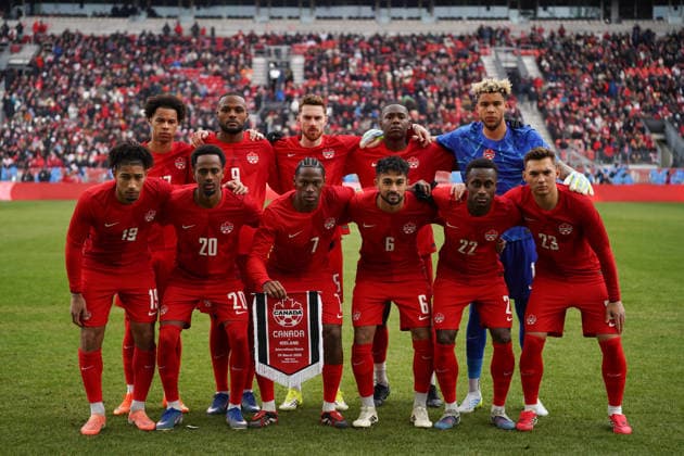 March 28, 2026, Toronto, Ontario, Canada: Canadian national team, Nationalteam formation during the International Friendly, Länderspiel, Nationalmannschaft match between Canada and Iceland at BMO Filed. on March 28, 2026 in Toronto, Ontario. Toronto Canada - ZUMAe321 20260328_zsa_e321_070 Copyright: xLeonardoxRamirezx