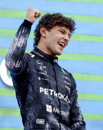 Formula One Japanese Grand Prix - Race Mercedes driver Andrea Kimi Antonelli of Italy celebrates on the podium after winning the Formula 1 Japanese Grand Prix at the Suzuka International Racing Course racetrack in Suzuka, Japan, 29 March 2026. SUZUKA Japan  Copyright: xFRANCKxROBICHONx