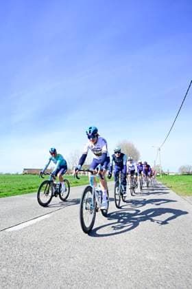 In Flanders Fields From Middelkerke to Wevelgem 2026 Cycling Race WEVELGEM, BELGIUM - MARCH 29 : Rider of Team Astana XDS in action during the 88th edition of In Flanders Fields From Middelkerke to Wevelgem an UCI World Tour 1.UWT one day cycling road race for Men Elite of 240 km with start in Middelkerke and finish in Wevelgem on March 29, 2026 in Wevelgem, Belgium, 29 03 2026 ( Motordriver Guy De Vuyst - Wevelgem Belgium  Copyright: xJanxDexMeuleneirx