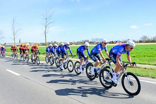 In Flanders Fields From Middelkerke to Wevelgem 2026 Cycling Race WEVELGEM, BELGIUM - MARCH 29 : VAN DER POEL Mathieu of Alpecin Premier Tech, GEENS Jonas of Alpecin Premier Tech, PHILIPSEN Jasper of Alpecin Premier Tech, MARSMAN Tim of Alpecin Premier Tech in action during the 88th edition of In Flanders Fields From Middelkerke to Wevelgem an UCI World Tour 1.UWT one day cycling road race for Men Elite of 240 km with start in Middelkerke and finish in Wevelgem on March 29, 2026 in Wevelgem, Belgium, 29 03 2026 ( Motordriver Guy De Vuyst - Wevelgem Belgium  Copyright: xJanxDexMeuleneirx