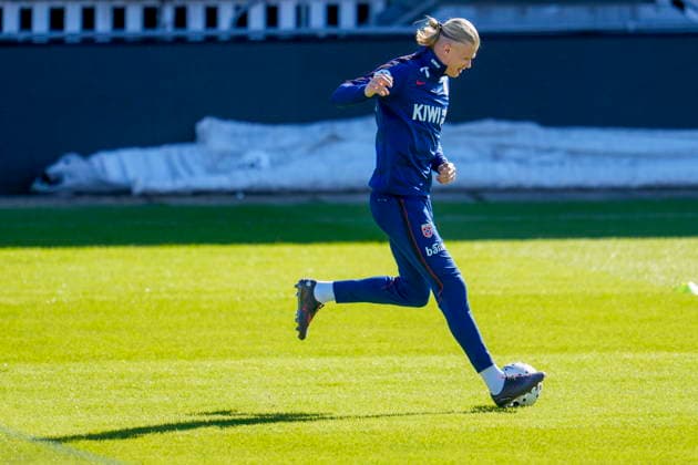 Norway national team, Nationalteam training session Norwegian players Erling Braut Haaland during the Norwegian men s national soccer team training in Lillestrom, Norway, 29 March 2026. Norway willl play a friendly match against Switzerland on 31 March. Lillestrom Norway  Copyright: xFredrikxVarfjellx