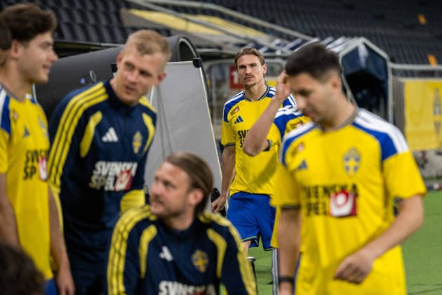 260329 Carl Starfelt of the Swedish national football team during a team photo session on March 29, 2026 in Stockholm Photo Johanna Säll BILDBYRAN kod JL JM0812 bbeng fotboll football soccer fotball vm kval fifa world cup qualifier lagbild team photo sverige sweden sverige a  Copyright: JOHANNAxSÄLL BB260329BB644