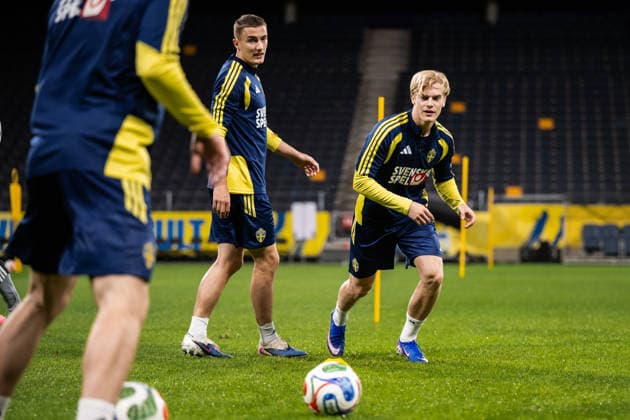 Football, World Cup qualifiers, Sweden national team, Training