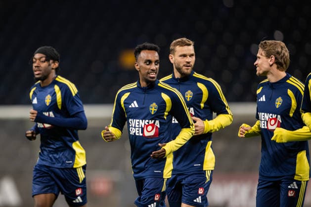 260329 Taha Ali of the Swedish national football team at a training session on March 29, 2026 in Stockholm Photo Johanna Säll BILDBYRAN kod JL JL0610 fotboll football soccer fotball vm kval kval fifa world cup qualifier qualifier träning practice training sverige sweden sverige a bbeng  Copyright: JOHANNAxSÄLL BB260329BB668