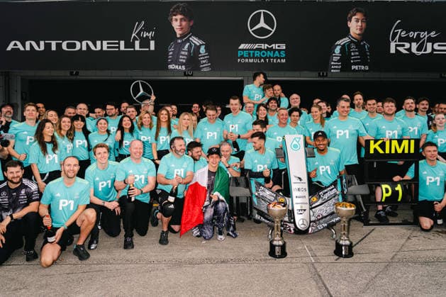 F1 Japanese GP - Andrea Kimi Antonelli Celebrates Victory ANDREA KIMI ANTONELLI (ITA) of Mercedes-AMG PETRONAS Formula One Team 12 celebrating his victory on Sunday during the 2026 Formula 1 Aramco Japanese Grand Prix at the Suzuka Circuit on March 29, 2026. Photo by Antoine Lapeyre ABACAPRESS.COM Suzuka Japan  Copyright: xLapeyrexAntoine ABACAx