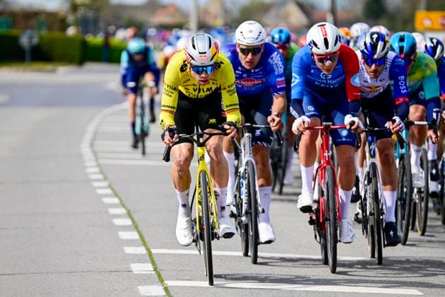 In Flanders Fields From Middelkerke to Wevelgem 2026 Cycling Race WEVELGEM, BELGIUM - MARCH 29 : VAN AERT Wout of Team Visma Lease a Bike in action during the 88th edition of In Flanders Fields From Middelkerke to Wevelgem an UCI World Tour 1.UWT one day cycling road race for Men Elite of 240 km with start in Middelkerke and finish in Wevelgem on March 29, 2026 in Wevelgem, Belgium, 29 03 2026 ( Motordriver Guy De Vuyst - Wevelgem Belgium  Copyright: xJanxDexMeuleneirx