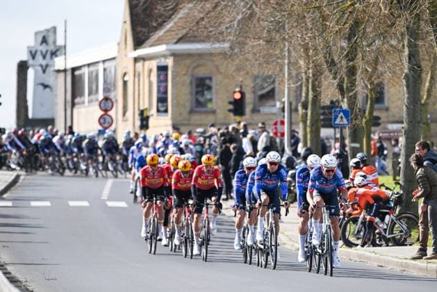 Swiss Silvan Dillier of Alpecin-Premier Tech pictured in action during the men elite Middelkerke-Wevelgem - In Flanders Fields one day cycling race, 240.8 km from Middelkerke to Wevelgem, on Sunday 29 March 2026. ELIASxROM  x169243169x