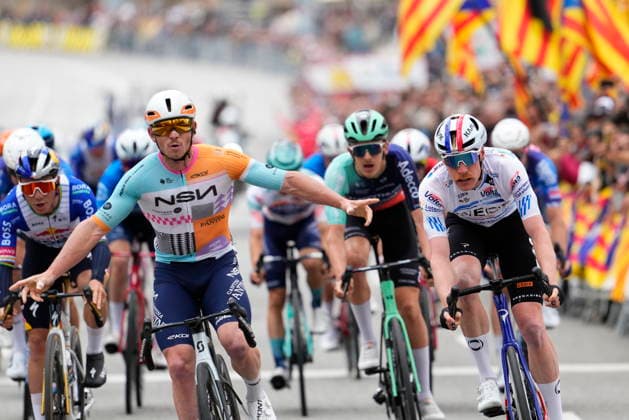 Volta a Catalunya cycling race - Stage 7 Australian rider Brady Gilmore of NSN Cycling Team (L) wins the 7th and last stage of the Volta Ciclista a Catalunya, with start and finish in Barcelona, Catalonia, Spain, 29 March 2026. BARCELONA Spain  Copyright: xSiuxWux