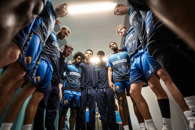 29 03 2026, xhfmx, Basketball easyCredit BBL Bundesliga, Frankfurt Skyliners Rostock Seawolves Teamkreis Skyliners Frankfurt DFL DFB REGULATIONS PROHIBIT ANY USE OF PHOTOGRAPHS as IMAGE SEQUENCES and or QUASI VIDEO Frankfurt am Main