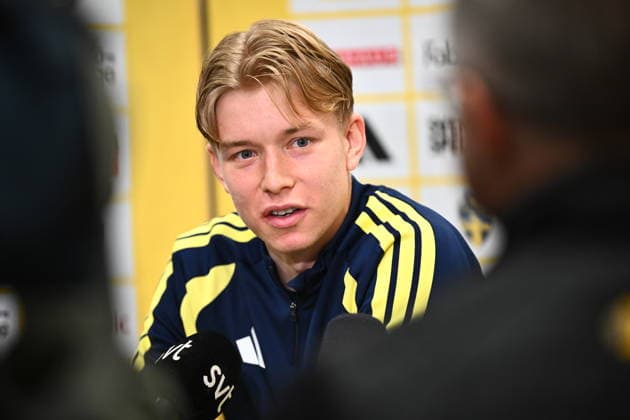 STOCKHOLM, SWEDEN 20260329 Daniel Svensson at a press conference after Sunday s training with the national football team at Strawberry Arena ahead of the playoff final against Poland STOCKHOLM SWEDEN x10090x  Copyright: xClaudioxBresciani TTx THE NATIONAL FOOTBALL TEAM TRAINS BEFORE THE PLAYOFF FINAL