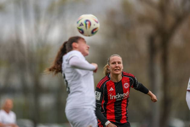 GER, Frankfurt, Eintracht Frankfurt II vs FC Ingolstadt, 2 Frauen Bundesliga, Fußball, DFB, Spielzeit 2025 2026, Stadion am Brentanobad, 21 Spieltag im Bild Carlotta Schwoerer Eintracht Frankfurt II 18 DFB DFL REGULATIONS PROHIBIT ANY USE OF PHOTOGRAPHS AS IMAGE SEQUENCES AND OR QUASI VIDEO, 29 03 2026 Copyright: HMBxMedia HendrikxHamelau