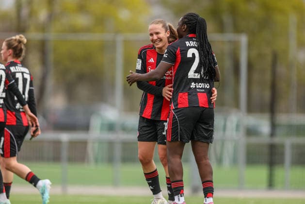 GER, Frankfurt, Eintracht Frankfurt II vs FC Ingolstadt, 2 Womens Bundesliga, Football, DFB, Season 2025 2026, Stadion am Brentanobad, 21 Matchday in picture Marie Kleemann Eintracht Frankfurt 17 scores the 1 0, goal, jubilation, Joy and emotions after the goal, Carlotta Schwoerer Eintracht Frankfurt II 18 , Mira Arouna Eintracht Frankfurt II 28 DFB DFL REGULATIONS PROHIBIT ANY USE OF PHOTOGRAPHS AS IMAGE SEQUENCES AND OR QUASI VIDEO, 29 03 2026 Copyright: HMBxMedia HendrikxHamelau