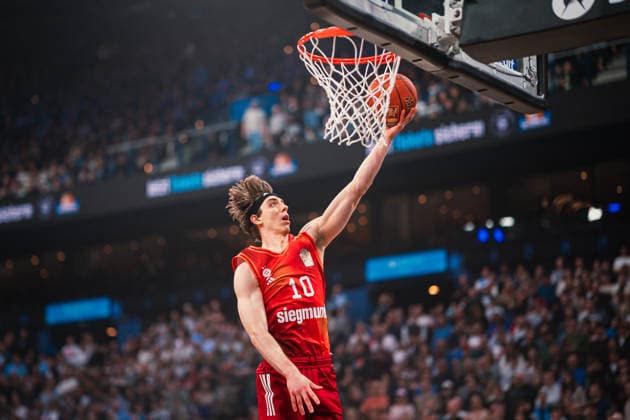 Easycredit BBL Veolia Towers Hamburg FC Bayern Munich Basketball, 29 03 2026 Isiaha Mike FC Bayern Munich Basketball, 22 throws Easycredit BBL Veolia Towers Hamburg vs FC Bayern Munich Basketball on 29 03 2026 at Barclays Arena, Hamburg Copyright: xBEAUTIFULxSPORTS Tonhäuserx