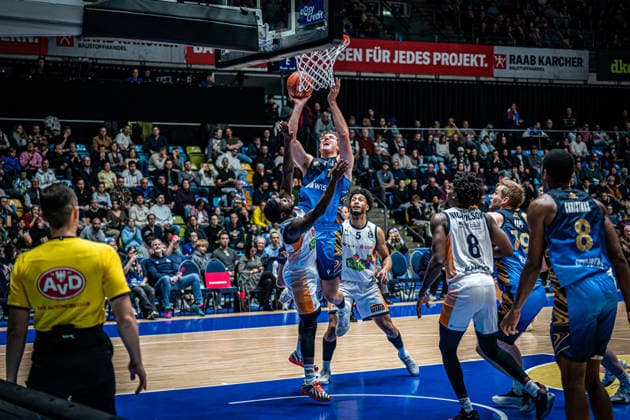 29 03 2026, xhfmx, Basketball easyCredit BBL Bundesliga, Frankfurt Skyliners Rostock Seawolves Jacob Holt Skyliners Frankfurt DFL DFB REGULATIONS PROHIBIT ANY USE OF PHOTOGRAPHS as IMAGE SEQUENCES and or QUASI VIDEO Frankfurt am Main