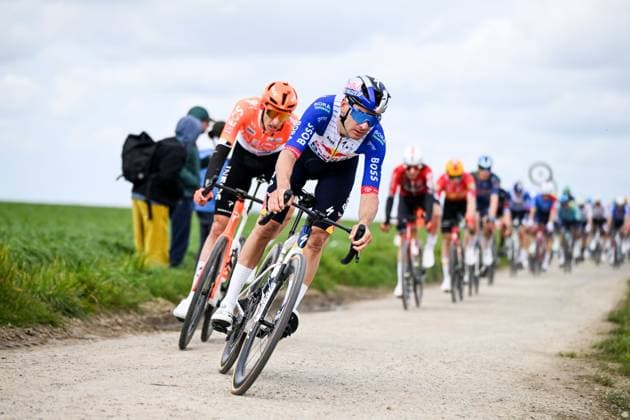Belgian Gianni Vermeersch of Red Bull-BORA-hansgrohe pictured in action during the men elite Middelkerke-Wevelgem - In Flanders Fields one day cycling race, 240.8 km from Middelkerke to Wevelgem, on Sunday 29 March 2026. ELIASxROM  x169249960x
