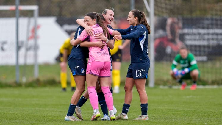 v li Svenja Vöhringer TSG II, 24 , Romy Bräutigam goalkeeper, goalkeeper, TSG II, 1 , Rieke Jungebloed TSG II, 16 , Leni Wileschek TSG II, 13 , TSG 1899 Hoffenheim II U20 players , cheering after the final whistle, joy of victory, winner, winners, cheers, cheering, cheerful, positive, rejoices, rejoice, optimistic, highlight, Action, Action, 29 03 2026, St Leon Rot Germany , Soccer, Women, Regionalliga Süd, TSG 1899 Hoffenheim U20 SV 67 Weinberg, 29 03 2026, St Leon Rot Germany , Soccer, Women, Regionalliga Süd, TSG 1899 Hoffenheim U20 SV 67 Weinberg, DFB DFL REGULATIONS PROHIBIT ANY USE OF PHOTOGRAPHS AS IMAGE SEQUENCES AND OR QUASI VIDEO xozx