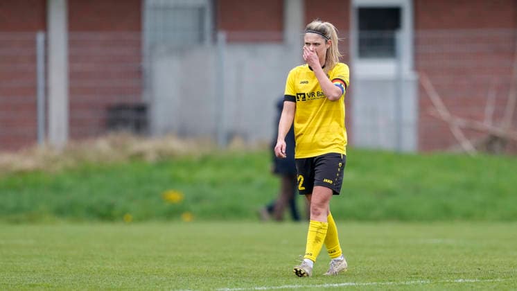 Anna Hofrichter Weinberg, 12 , player, players of SV 67 Weinberg, disappointed about the defeat, disappointment after the final whistle, highlight, loser, lost, frustration, disappointed, pessimistic, 29 03 2026, St Leon Rot Germany , Soccer, Women, Regionalliga Süd, TSG 1899 Hoffenheim U20 SV 67 Weinberg, 29 03 2026, St Leon Rot Germany , Soccer, Women, Regionalliga Süd, TSG 1899 Hoffenheim U20 SV 67 Weinberg, DFB DFL REGULATES PROHIBIT ANY USE OF PHOTOGRAPHS AS IMAGE SEQUENCES AND OR QUASI VIDEO xozx