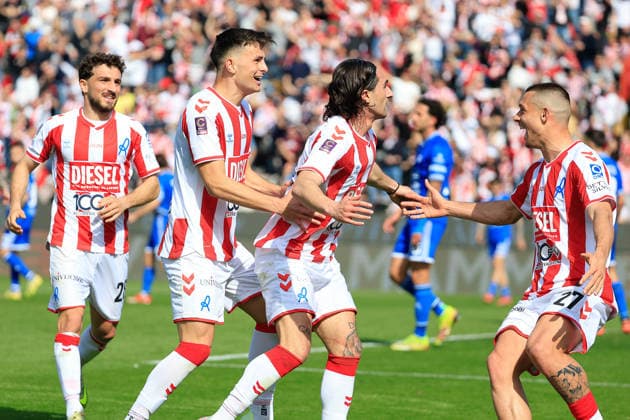 Armand Rada of L.R. Vicenza celebrates after scoring goal in the 48th minute for 1-1 during the match of 6th day of the Serie A Championship between L.R. Vicenza vs Union Brescia at the Romeo Menti Stadium on 29 March 2026 in Vicenza, VI.  Copyright: xEmanuelexPennacchio IPAxSportx xipa-agency.netx xx IPA_73603137 IPA_Agency_IPA73603137
