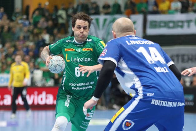 Handball DAIKIN HBL, SC DHfK Leipzig ThSV Eisenach 29 03 2026 Dean Bombac 67, SC DHfK Leipzig on approach Handball, DAIKIN HBL, 1 Bundesliga, Season 2025 2026, Matchday 26 SC DHfK Leipzig vs ThSV Eisenach on 29 03 2026 at the Quarterback Immobilien Arena Leipzig Copyright: xBEAUTIFULxSPORTS JanxKaeferx