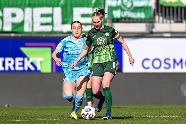 Soccer I Women I Season 2025 2026 I Bundesliga I 22 Matchday I VfL Wolfsburg 1 FC Union Berlin I 29 03 2026 Lia Kamber 41, 1 FC Union Berlin , Janina Minge 6, VfL Wolfsburg Wolfsburg AOK Stadion Niedersachsen Germany Copyright: xLobeca InesxHähnelx