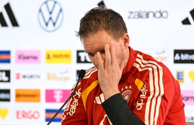 National coach Coach Coach Julian Nagelsmann GER Portrait Gesture Gesture Press Conference iam 29 03 2026 m ahead of the DFB Laenderspiel Germany GER vs Ghana GHA Friendship Match Test Match on 30 03 2026 DFL REGULATIONS PROHIBIT ANY USE OF PHOTOGRAPHS AS IMAGE SEQUENCES AND OR QUASI VIDEO DFB Laenderspiel Germany GER vs Ghana GHA