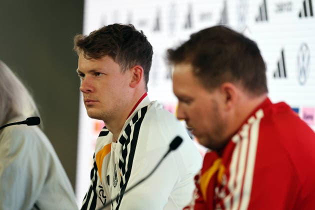 29 03 26 DFB Press Conference Germany, Stuttgart, 29 03 2026, Football, National Team 2026, DFB Germany, PK Press Conference f l Alexander Nübel, Julian Nagelsmann Coach
