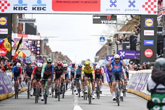 Belgian Jasper Philipsen of Alpecin-Premier Tech wins the men elite Middelkerke-Wevelgem - In Flanders Fields one day cycling race, 240.8 km from Middelkerke to Wevelgem, on Sunday 29 March 2026. ELIASxROM  x169252797x