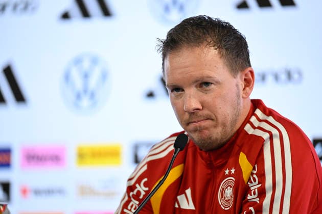 German coach Coach Julian Nagelsmann GER Portrait reflective press conference iam 29 03 2026 m ahead of DFB Laenderspiel Germany GER vs Ghana GHA Freundschatsspiel Testspiel am 30 03 2026 DFL REGULATIONS PROHIBIT ANY USE OF PHOTOGRAPHS AS IMAGE SEQUENCES AND OR QUASI VIDEO DFB Laenderspiel Germany GER vs Ghana GHA