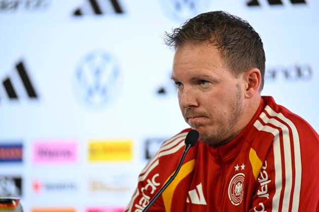German coach Coach Julian Nagelsmann GER Portrait reflective press conference iam 29 03 2026 m ahead of DFB Laenderspiel Germany GER vs Ghana GHA Freundschatsspiel Testspiel am 30 03 2026 DFL REGULATIONS PROHIBIT ANY USE OF PHOTOGRAPHS AS IMAGE SEQUENCES AND OR QUASI VIDEO DFB Laenderspiel Germany GER vs Ghana GHA