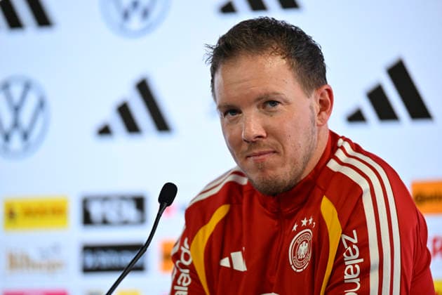 National coach Coach Coach Julian Nagelsmann GER Portrait Press conference iam 29 03 2026 m ahead of the DFB Laenderspiel Germany GER vs Ghana GHA friendly match test match on 30 03 2026 DFL REGULATIONS PROHIBIT ANY USE OF PHOTOGRAPHS AS IMAGE SEQUENCES AND OR QUASI VIDEO DFB Laenderspiel Germany GER vs Ghana GHA