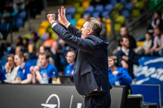 29 03 2026, xhfmx, Basketball easyCredit BBL Bundesliga, Frankfurt Skyliners Rostock Seawolves Klaus Perwas Trainer Skyliners Frankfurt DFL DFB REGULATIONS PROHIBIT ANY USE OF PHOTOGRAPHS as IMAGE SEQUENCES and or QUASI VIDEO Frankfurt am Main