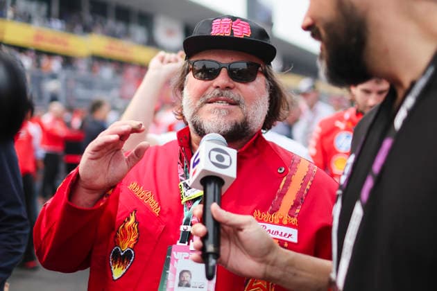 March 29, 2026, Suzuka, Mie, Japan: Hollywood actor JACK BLACK is interviewed by the media on the grid ahead of the Formula 1 Japanese Grand Prix at Suzuka Circuit Suzuka Japan - ZUMAh201 20260329_zsp_h201_059 Copyright: xYichinxHoux