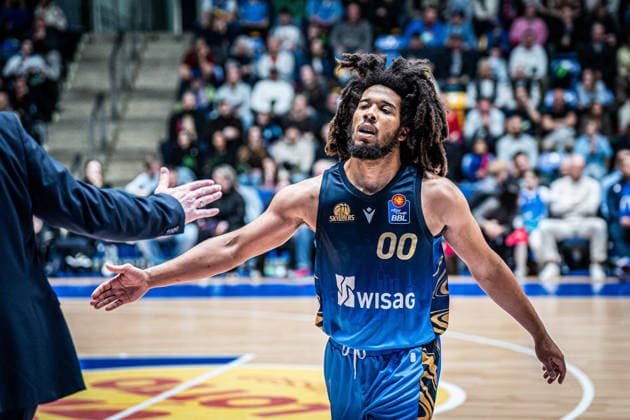 29 03 2026, xhfmx, Basketball easyCredit BBL Bundesliga, Frankfurt Skyliners Rostock Seawolves Tyger Campbell Skyliners Frankfurt DFL DFB REGULATIONS PROHIBIT ANY USE OF PHOTOGRAPHS as IMAGE SEQUENCES and or QUASI VIDEO Frankfurt am Main