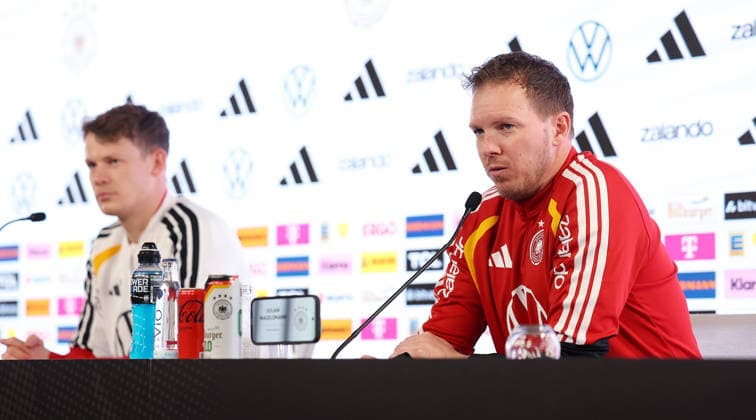 Stuttgart, international soccer match Germany PK, f l Alexander Nübel, coach Julian Nagelsmann