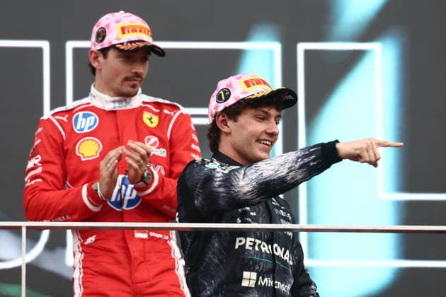 F1 Japanese Grand Prix 2026 Charles Leclerc of Ferrari and Andrea Kimi Antonelli of Mercedes on the podium after the Formula 1 Japanese Grand Prix at Suzuka Circuit in Suzuka, Japan on March 29, 2026. Suzuka Japan  Copyright: xJakubxPorzyckix originalFilename:porzycki-f1japane260329_npsXM.jpg