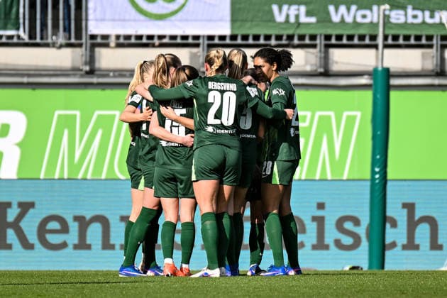 Soccer I Women I Season 2025 2026 I Bundesliga I Matchday 22 I VfL Wolfsburg 1 FC Union Berlin I 29 03 2026 Goal celebration VfL Wolfburg equalize immediately after going behind to make it 1 1 Wolfsburg AOK Stadion Niedersachsen Germany Copyright: xLobeca InesxHähnelx