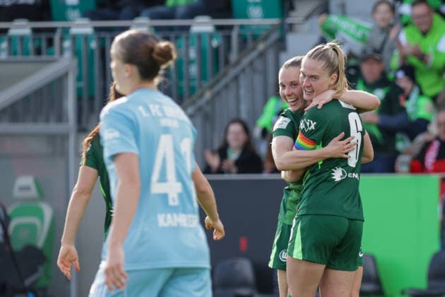 29 03 2026, xgrfx, Soccer Google Pixel Women Bundesliga, VfL Wolfsburg 1 FC Union Berlin v l Goal, Janina Minge to 1 1 VfL Wolfsburg DFL DFB REGULATIONS PROHIBIT ANY USE OF PHOTOGRAPHS as IMAGE SEQUENCES and or QUASI VIDEO Wolfsburg
