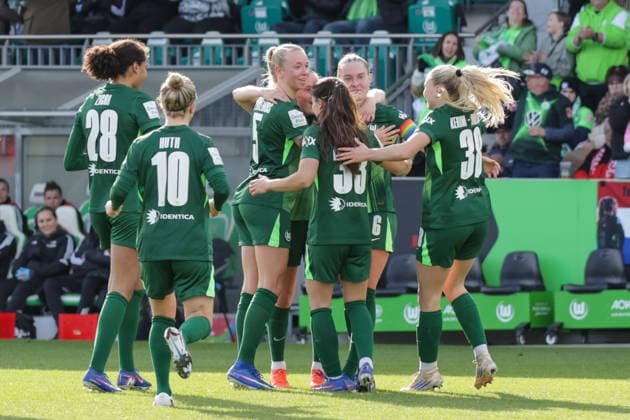29 03 2026, xgrfx, Soccer Google Pixel Women Bundesliga, VfL Wolfsburg 1 FC Union Berlin v l Goal, Janina Minge to 1 1 VfL Wolfsburg DFL DFB REGULATIONS PROHIBIT ANY USE OF PHOTOGRAPHS as IMAGE SEQUENCES and or QUASI VIDEO Wolfsburg